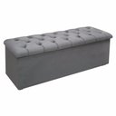 Ver imagem 1 de Calçadeira Baú Giovana Casal 140 Cm Suede Cinza - MV Estofados Shop