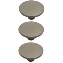 Ver imagem 1 de Kit 3 Puxadores Naico 206 Ponto Redondo Bronze para Móvel Armários e Gavetas