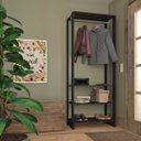 Ver imagem 2 de Closet 1 Cabideiro e 2 Prateleiras 80 Cm Grafite Intenso Yes Ey1010