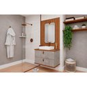 Ver imagem 1 de Conjunto Banheiro c/Espelho Milano/Monet 80cm Cimento MGM