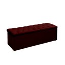 Ver imagem 3 de Kit Cabeceira e Recamier Sapateira Baú para Cama Box Casal Queen - Sv Decor:bordo