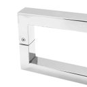 Ver imagem 6 de Puxador U de Porta Pivotante Luxo Inox 304 Escovado 60cm Madeira Vidro Brinovar