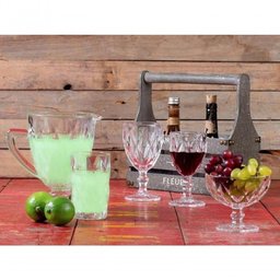 Jogo de 8 Taças para Agua Clear Vitral Verre - Mimo Style - 5