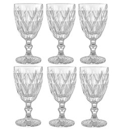 Jogo de 8 Taças para Agua Clear Vitral Verre - Mimo Style - 1
