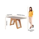 Ver imagem 5 de Sala de Jantar Completa Carol C/ Tampo Madeirado C/ Vidro 180x90cm e 6 Cadeiras Clarice Savana-