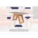 Ver imagem 4 de Sala de Jantar Completa Carol C/ Tampo Madeirado C/ Vidro 180x90cm e 6 Cadeiras Clarice Savana-