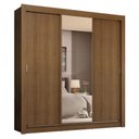 Ver mais imagens de Guarda-roupa Casal 3 Portas de Correr com Espelho 4 Gavetas Rustic Sublime Plus Madesa Rustic