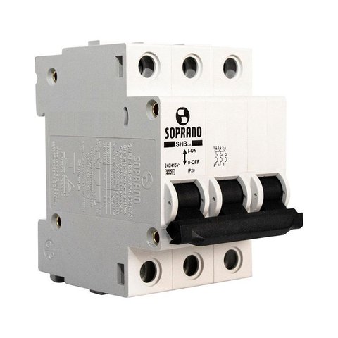 Disjuntor Din Curva C Tripolar 40a 3ka-soprano