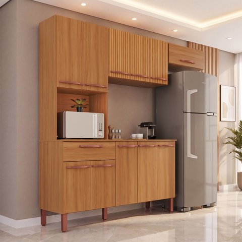 Cozinha Modulada Barcelona 100% MDF Móveis Home | 11 Portas + 1 Gaveta