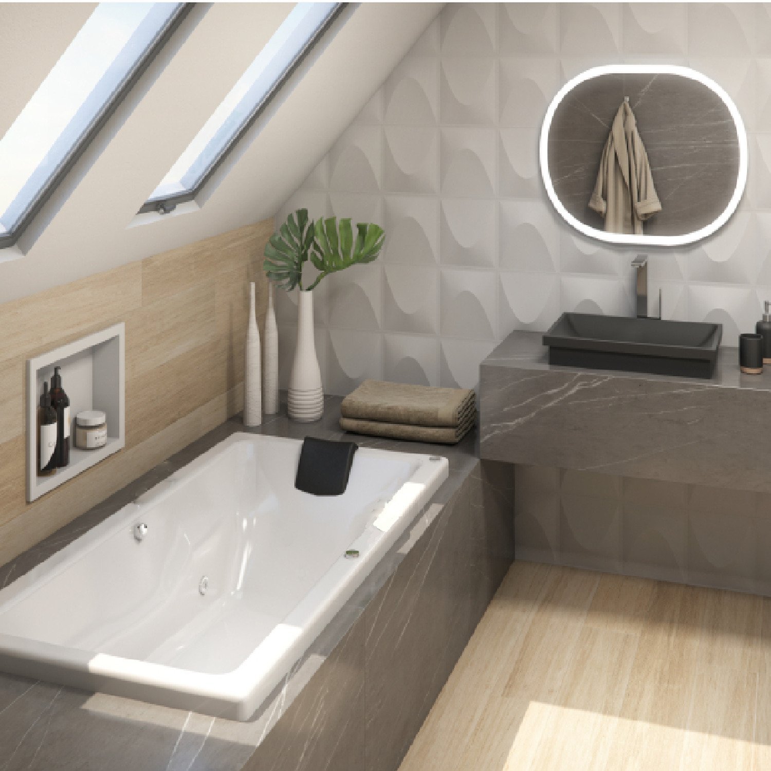 Banheira Hidromassagem Box Nuova em Gel Coat Super Luxo com Aquecedor - 150cm - Volume Ideal 105 Lit - 110V - 1