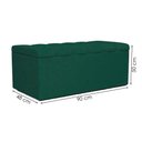 Ver imagem 3 de Recamier Calcadeira Bau 90 Cm Dalia Linho Verde Musgo Artte Verde Musgo