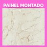 Papel de Parede Painel 3D Mármore Porcelanato Bege 3M Auto Colante Lavável Revestimento Brilhoso - 3