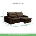 Ver imagem 7 de Sofá Retrátil e Reclinável 2 Lugares 2,60m Andreza Veludo Lansofbr