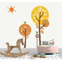 Ver imagem 1 de Adesivo de Parede Árvores Coloridas e Pássaros