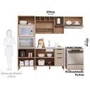 Ver imagem 2 de Cozinha Modulada Compacta 4 Peças com Espaço para Forno e Micro-ondas sem Tampo Aspen Luciane Móveis