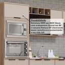 Ver imagem 3 de Cozinha Modulada Compacta 4 Peças com Espaço para Forno e Micro-ondas sem Tampo Aspen Luciane Móveis