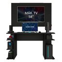 Ver imagem 4 de Mesa para Computador Gamer e Painel até 58 Madesa - Preto