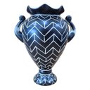 Ver imagem 1 de Vaso Ânfora Decorativo Cerâmica Dolomita Preto e Branco Estampa Chevron 27,5cm Columbus Gold