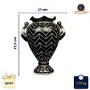 Ver imagem 3 de Vaso Ânfora Decorativo Cerâmica Dolomita Preto e Branco Estampa Chevron 27,5cm Columbus Gold