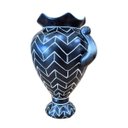 Ver imagem 5 de Vaso Ânfora Decorativo Cerâmica Dolomita Preto e Branco Estampa Chevron 27,5cm Columbus Gold