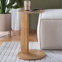 Ver imagem 2 de Mesa Lateral para Sala de Estar Pés Madeira Bulat A03 Hanover Roble - Lyam Decor