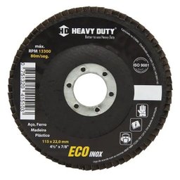 Disco Flap Ecoinox Fibra Conico 4.1/2 Grana 60 - 5 Unidades - 1