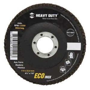 Disco Flap Ecoinox Fibra Conico 4.1/2 Grana 60 - 5 Unidades