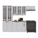 Ver imagem 5 de Cozinha Compacta Modulada Nara 12 Portas 2 Gavetas MDF 280cm Branco Fidelita Móveis