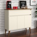 Ver imagem 2 de Aparador Buffet 3 Portas Cantinho Café 1 Gaveta Organizadora Balcão Sala Estar Cozinha Zeus - Off