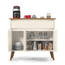 Ver imagem 6 de Aparador Buffet 3 Portas Cantinho Café 1 Gaveta Organizadora Balcão Sala Estar Cozinha Zeus - Off