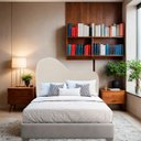 Ver imagem 2 de Cabeceira Casal Estofada para Cama Box em Bouclé