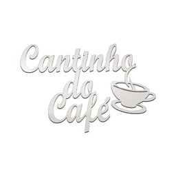 Placa Decorativa Cantinho do Café Branco Trovarelli - 1