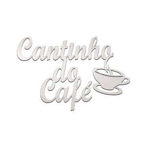 Placa Decorativa Cantinho do Café Branco Trovarelli