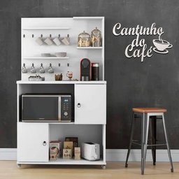 Placa Decorativa Cantinho do Café Branco Trovarelli - 2