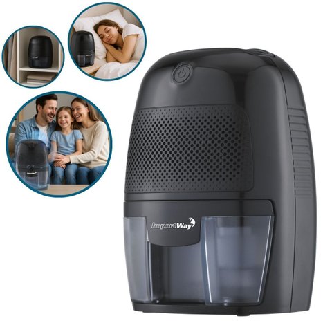 Desumidificador Antimofo Secar Ar Elétrico 600ml com Led Preto 110v/220v Importway Iwda001pt Peltier