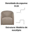 Ver imagem 7 de Kit 02 Poltrona Recepção Sala Lara Tecido Requinte Bouclê Cor:capuccino