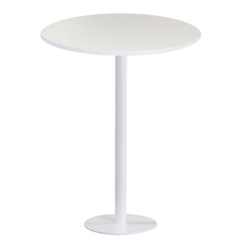Mesa Pisa Beta Bistrô Fratini 107,50cm (a) Disco Redondo Branco Tampo Mdp Redondo Branco 80cm (l)