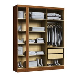Guarda-Roupa Modulado Casal 11 Portas Infinity Marrom/Cedro/Duna - 4 Guarda-Roupa Modulado Casal 11 Portas Infinity Marrom/Cedro/Duna - 4