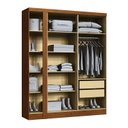 Ver imagem 4 de Guarda-Roupa Modulado Casal 11 Portas Infinity Marrom/Cedro/Duna