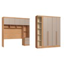 Ver imagem 3 de Guarda-Roupa Modulado Casal 11 Portas Infinity Marrom/Cedro/Duna