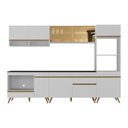 Ver imagem 4 de Cozinha Modulada Completa Compacta 287cm com Balcão para Cooktop Veneza Multimóveis Mp2269 Branco