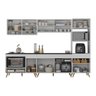 Cozinha Modulada Completa Compacta 287cm com Balcão para Cooktop Veneza Multimóveis Mp2269 Branco - 3