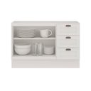Ver imagem 6 de Balcão Cozinha Genialflex Estilo Provençal sem Tampo Branco