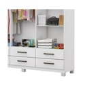 Ver imagem 6 de Guarda-roupa D22 6 portas 6 gavetas Com Espelho e Pés
