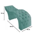 Ver imagem 3 de Maca Estofada Estética Cílios Salão Spa Suede Ísis Cor:azul Tiffany