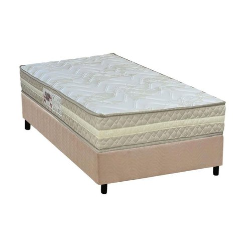 Conjunto Box Solteiro: Colchão Espuma Paropas Ag65 Master Clean + Base Crc Suede Clean (88x188)