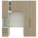 Ver imagem 1 de Guarda Roupa Modulado 3 Pecas 241x224 Cm Seletto Areia Jequitiba Henn
