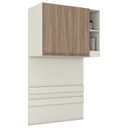 Ver mais imagens de Guarda Roupa Modulado 3 Pecas 241x224 Cm Seletto Areia Jequitiba Henn
