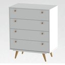 Ver imagem 4 de Cômoda Branca Retrô 35