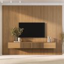 Ver imagem 2 de Rack com Painel Ripado para TV até 86 Polegadas 280cmx250cm Aruá CabeCasa MadeiraOriginals